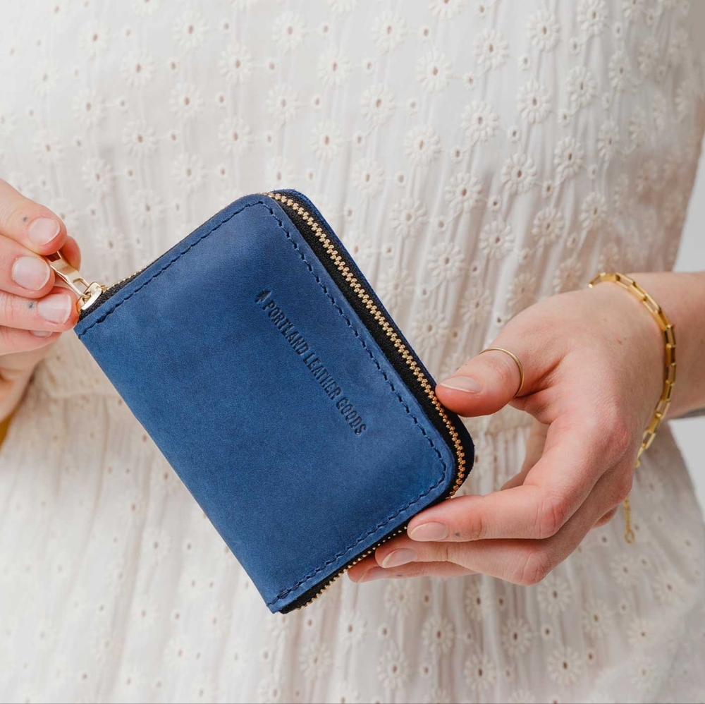 Portland leather Small zip wallet